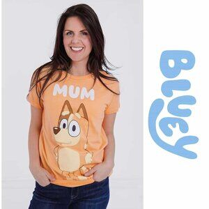 Bluey | "Mum" Chilli Short Sleeve Graphic T-Shirt | Size Large